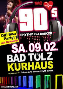 Party Highlight und Partykult in Bad Tölz: DIE 90er Party - We love 90s